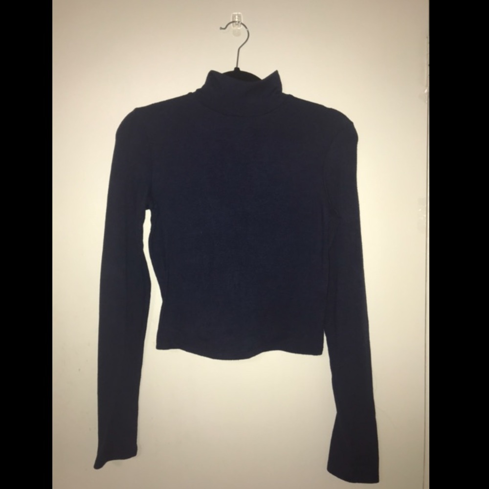 alice + olivia blue turtleneck